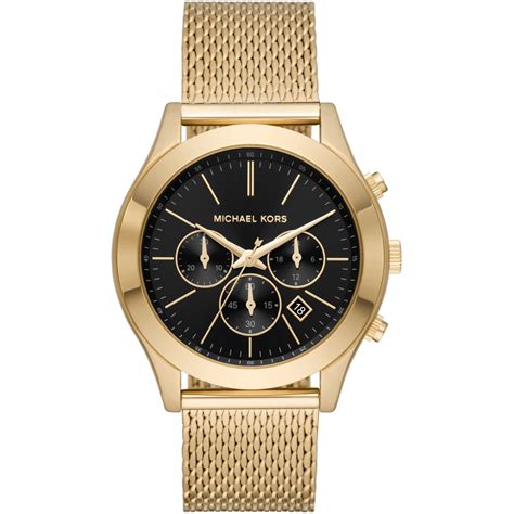 michael kors black runway chronograph|Michael Kors slim runway black.